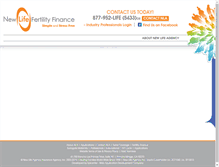 Tablet Screenshot of newlifefertilityfinance.com